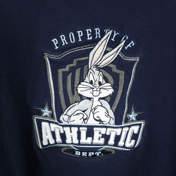 VTG 1999 Warner Bros Bugs Bunny Property of Athletic Dept Tee T-Shirt Medium - Picture 1 of 8